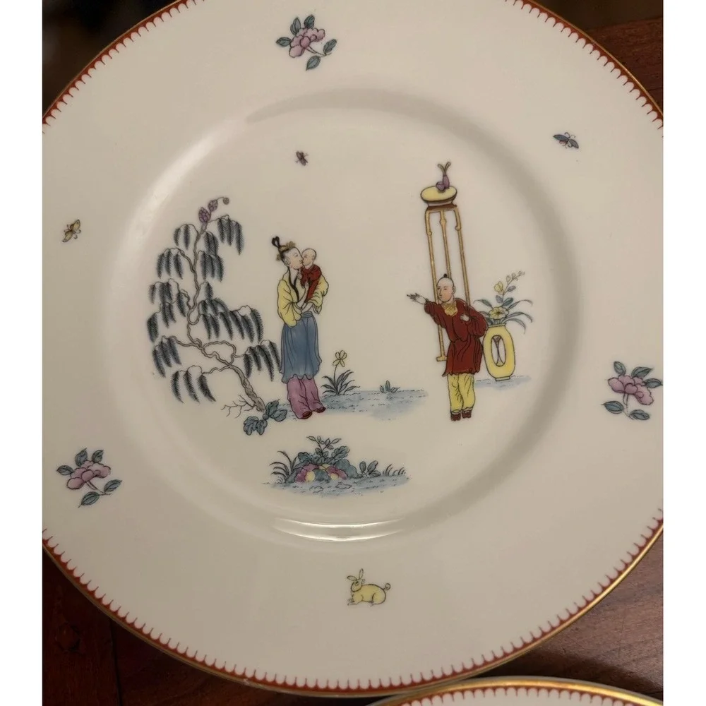 84pc Royal Worcester Early Worcester China Reproduction Chinoiserie Dinner Set